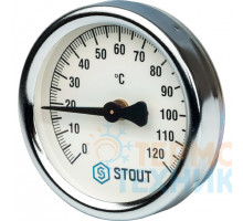 Термометр с пружиной Stout (биметалл) Ø63, 0 - 120С (SIM-0004-630015)